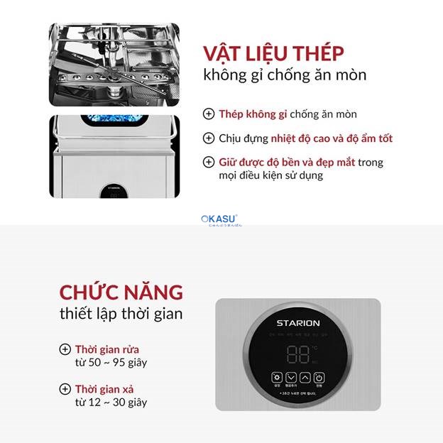 Máy rửa chén đĩa công nghiệp Starion SW-S65HA - ảnh 5