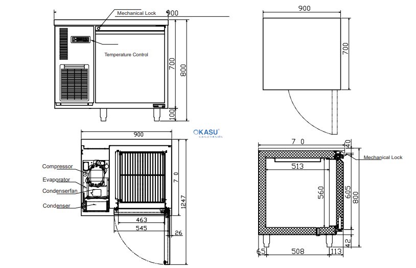 Bàn mát 2 cánh Hisakage LRVP-90 - ảnh 1