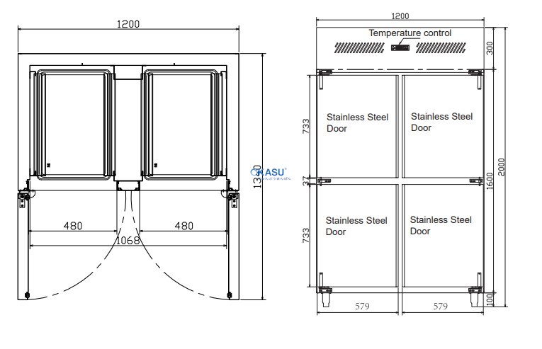 Tủ mát 4 cánh Hisakage CB-120R - ảnh 1