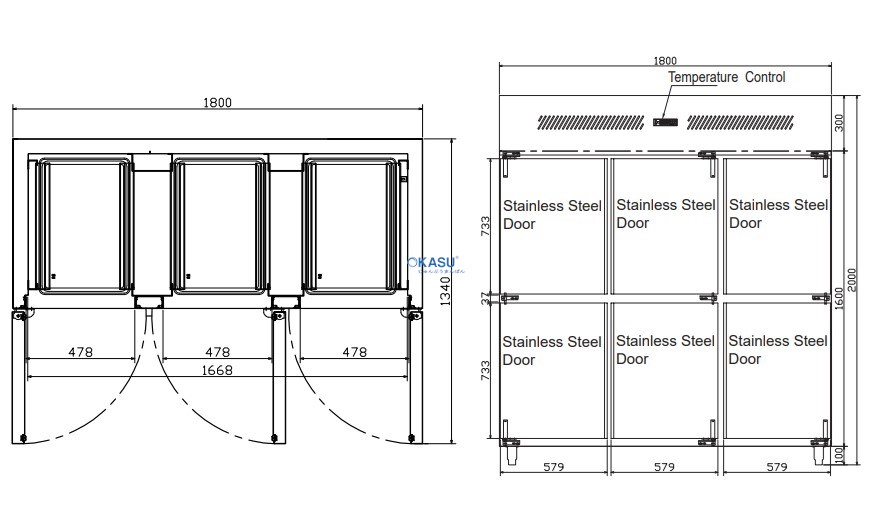 Tủ đông 6 cánh Hisakage CB-180F - ảnh 1