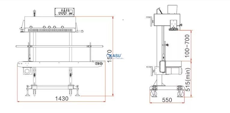 Máy hàn liên tục túi màng nhựa tự động FRM-1120LD - ảnh 2