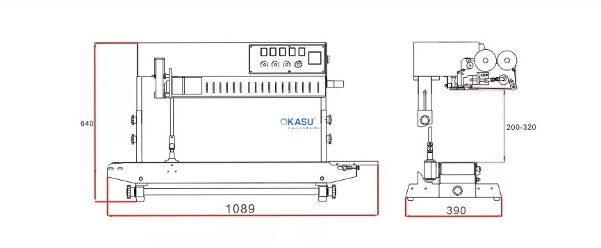 Máy dán băng liên tục đứng có ruy băng màu FRS-1010II - ảnh 2