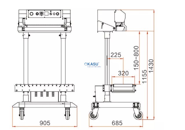 Máy hàn túi khí nén công suất lớn QF-600L(S) - ảnh 2