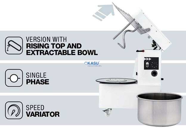 Máy trộn bột xoắn ốc Prismafood IRV 20 - ảnh 2