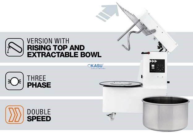 Máy trộn bột xoắn ốc Prismafood ITR 15 - ảnh 2