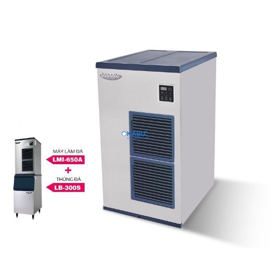 Máy làm đá bán nguyệt Lassele LMI-650A + Thùng đá LB-300S - ảnh 3
