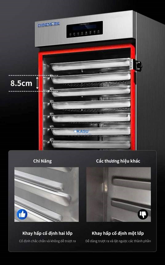 Tủ hấp cơm CHINENG CN-CH-VI-6-220 (Sử dụng công nghệ biến tần/điện/gas) - ảnh 7