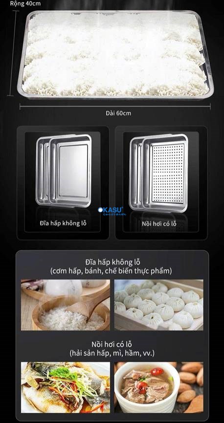 Tủ hấp cơm điện công nghiệp 3 cửa CHINENG - ảnh 6