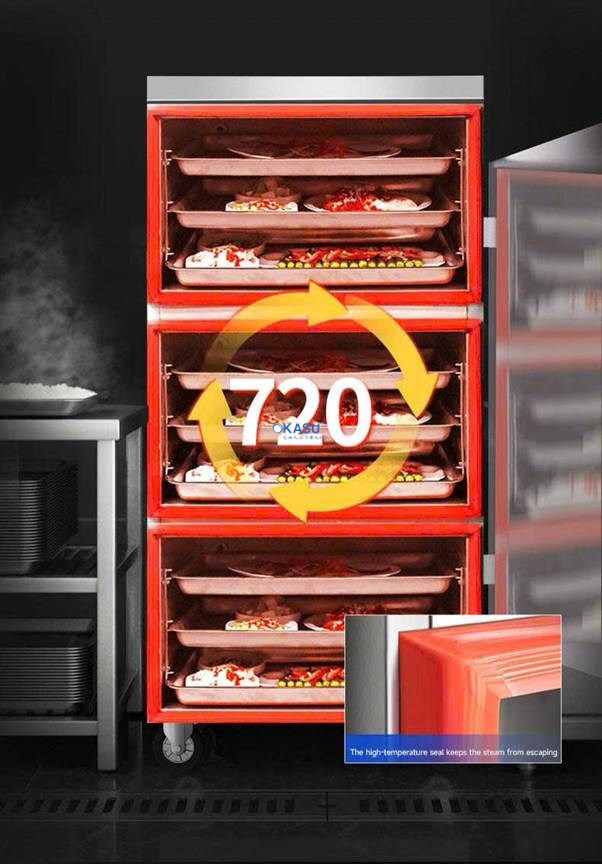 Tủ hấp cơm điện công nghiệp 3 cửa CHINENG - ảnh 2
