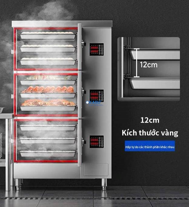 Tủ hấp trưng bày thực phẩm 3 cửa CHINENG CN-8009-WA-3 - ảnh 7