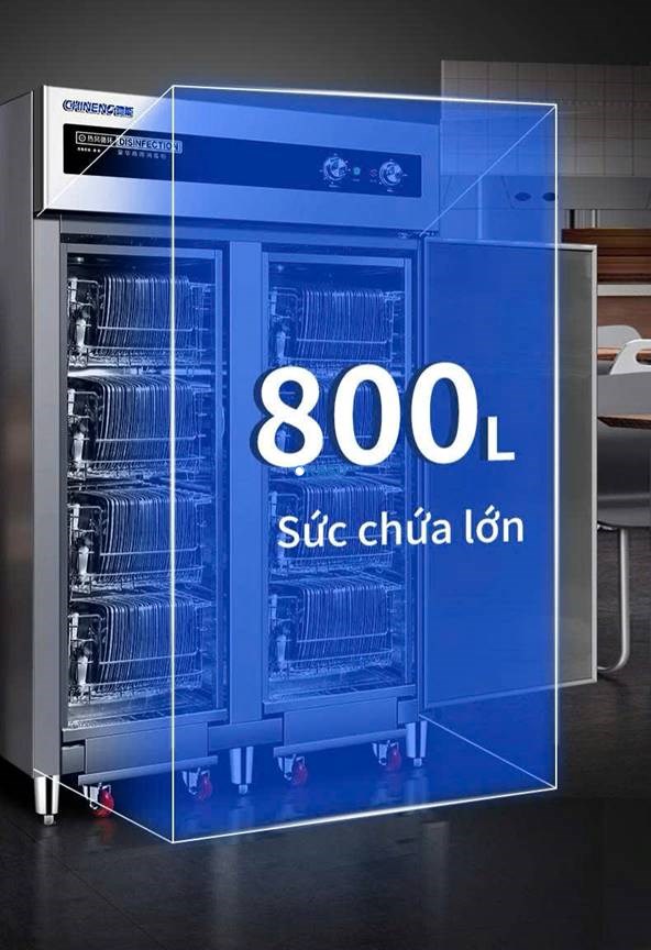Tủ khử trùng xe đẩy tuần hoàn khí nóng nhiệt độ cao CHINENG CN-CN-RTP1780-1790A2 - ảnh 4