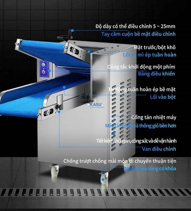 Máy cán bột tự động CHINENG CN-XZ-YMZD-350A-380/22 (phiên bản cao cấp) - ảnh 4