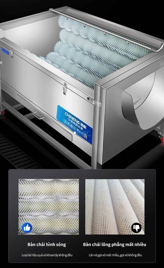 Máy làm sạch vỏ rau củ tự động CHINENG CN-HZS-HQ-1107 - ảnh 3