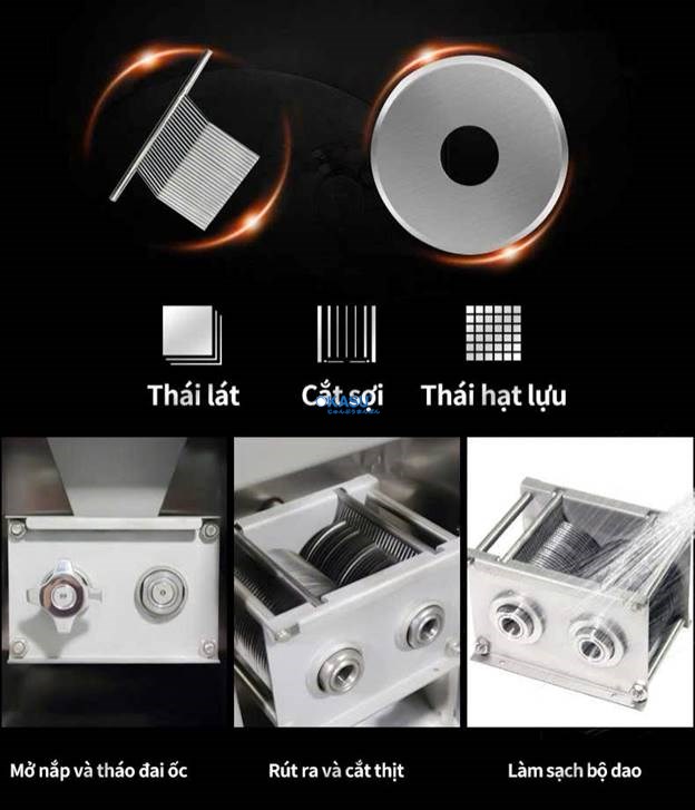 Máy xay thịt/thái thịt CHINENG CN-JQ70 - ảnh 3