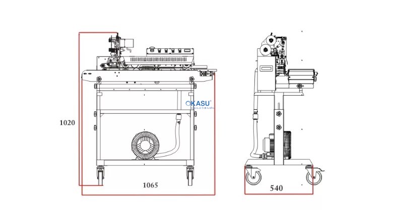 Máy hàn miệng túi liên tục có hút chân không FRSC-1010III - ảnh 2