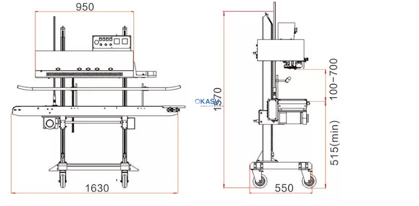 Máy hàn miệng túi đa năng tự động FRM-1370LD  - ảnh 2