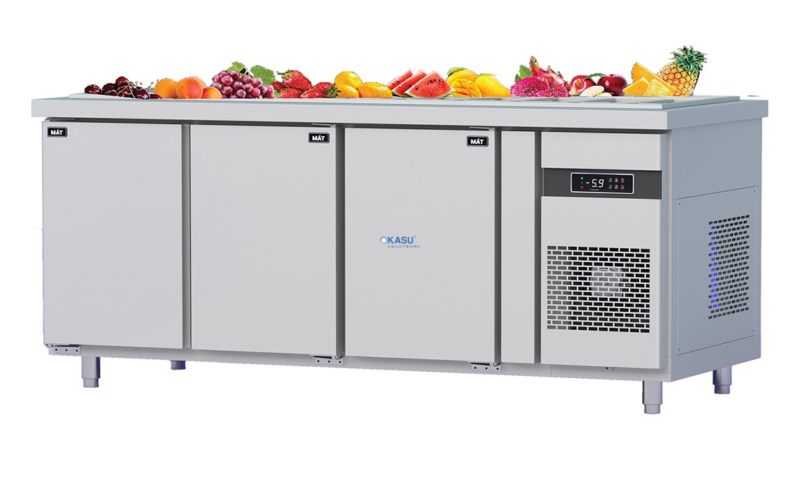 Bàn salad quạt gió 3 cánh inox Kusami KSM-3MI1876 - ảnh 1