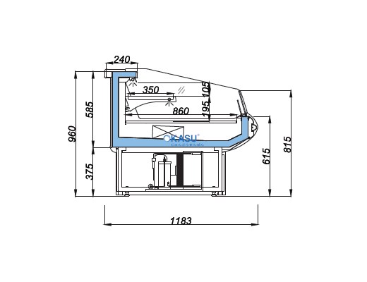 Tủ trưng bày thịt, hải sản OPO SMX1M2-10P - ảnh 2