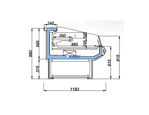 Tủ trưng bày hải sản OPO SMF1M2-06P - ảnh 2