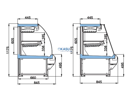 Tủ trưng bày thịt 2 ngăn OPO D1M1-10SF - ảnh 1
