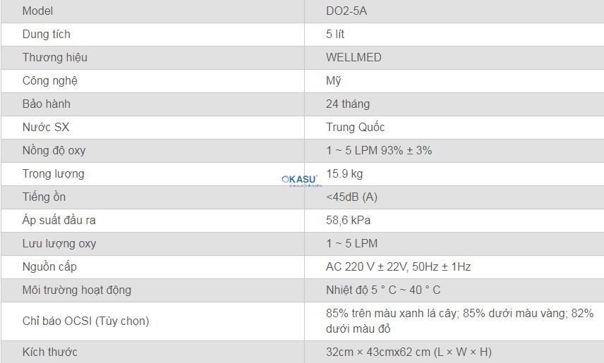 Máy tạo oxy 5 lít Wellmed DO2-5A Series - Có xông mũi - ảnh 8